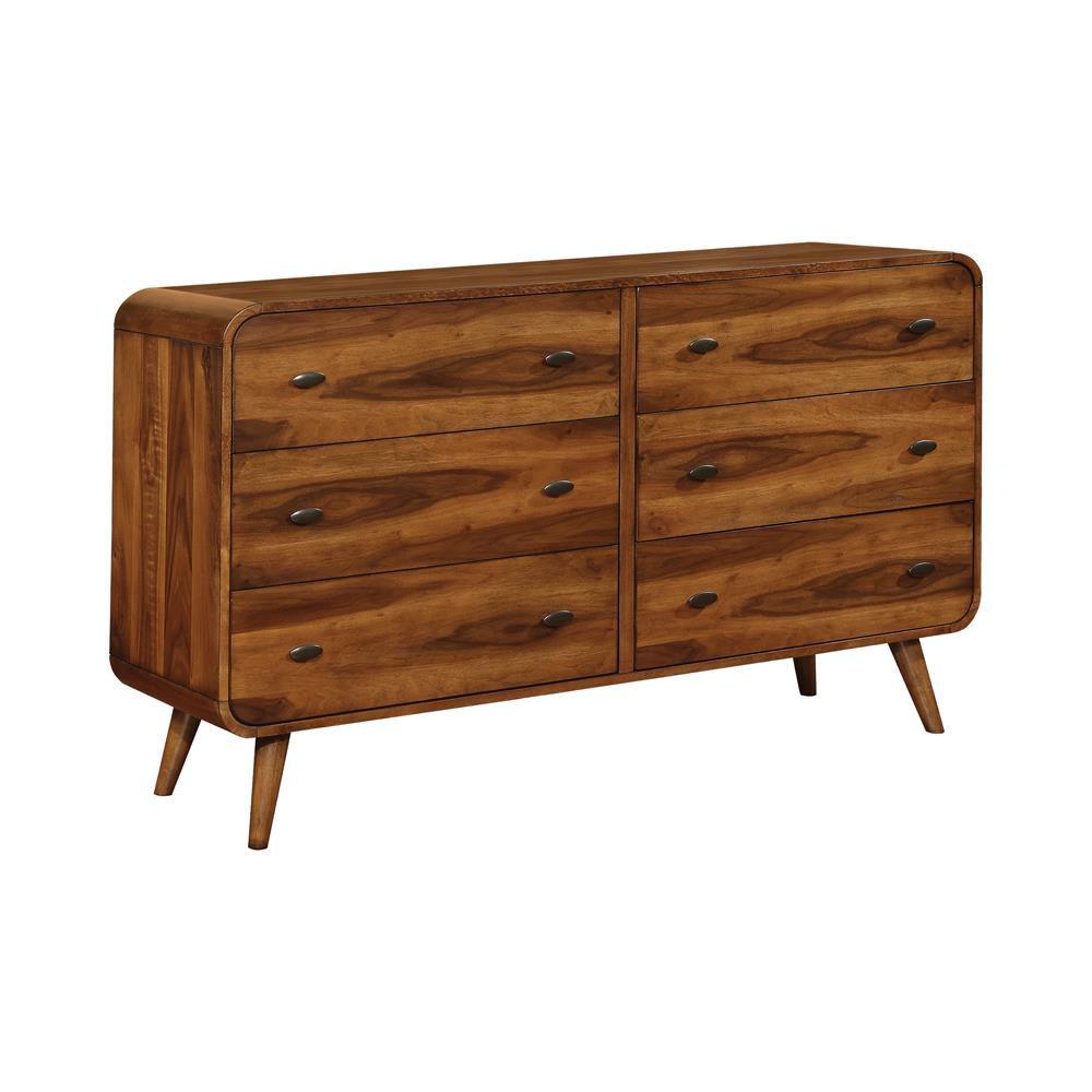 Robyn Dark Walnut 6-Drawer Dresser - 205133 - Luna Furniture - Dallas Store