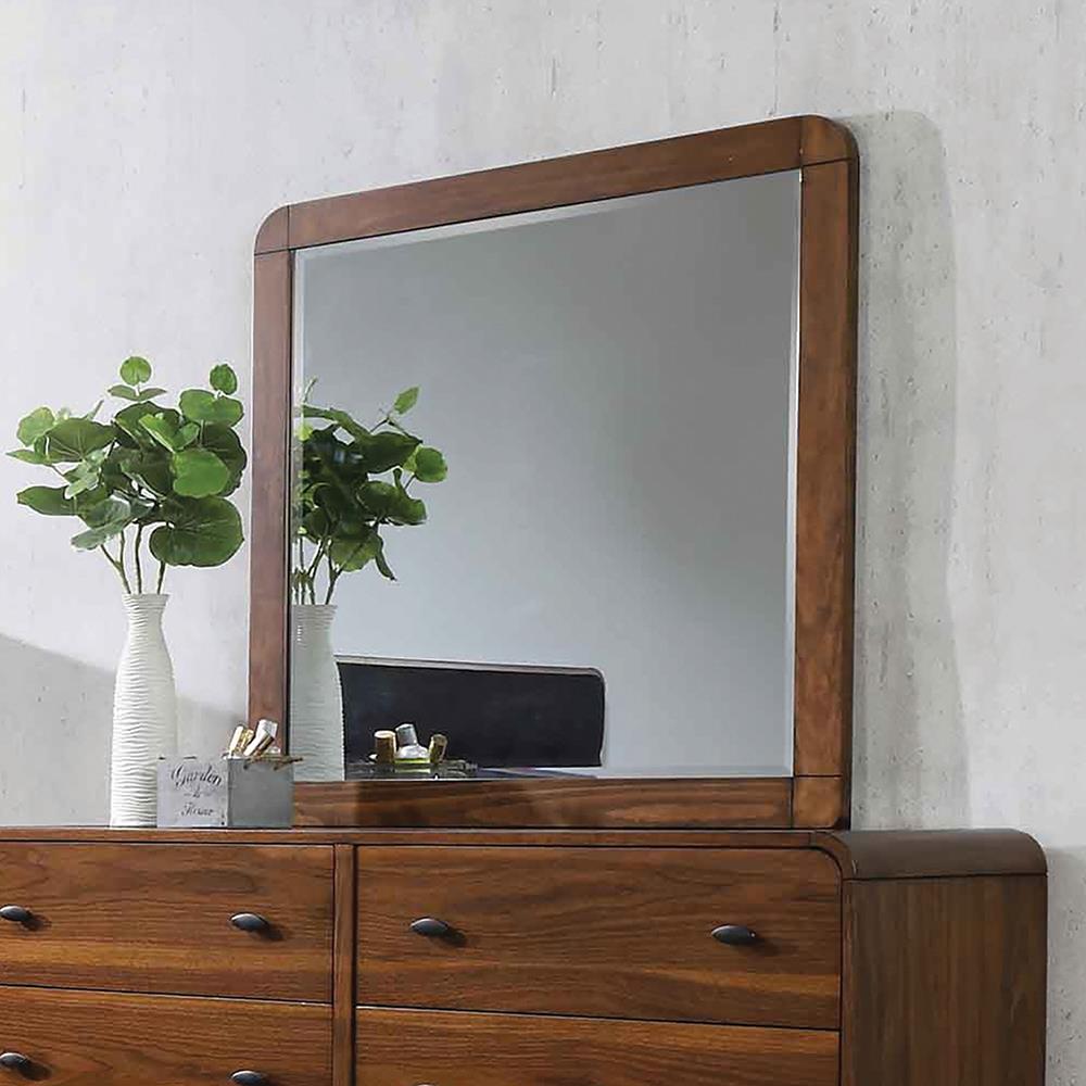 Robyn Dark Walnut Rectangular Mirror - 205134 - Luna Furniture - Dallas Store