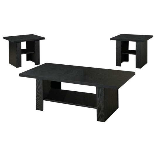 Rodez 3-Piece Occasional Table Set Black Oak - 700345 - Luna Furniture - Dallas Store