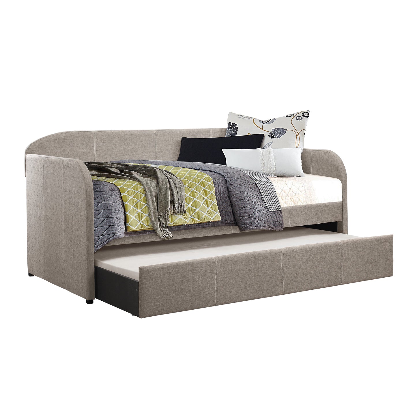 Roland Gray Daybed with Trundle - SET | 4950GY-A | 4950GY-B - Luna Furniture - Dallas Store