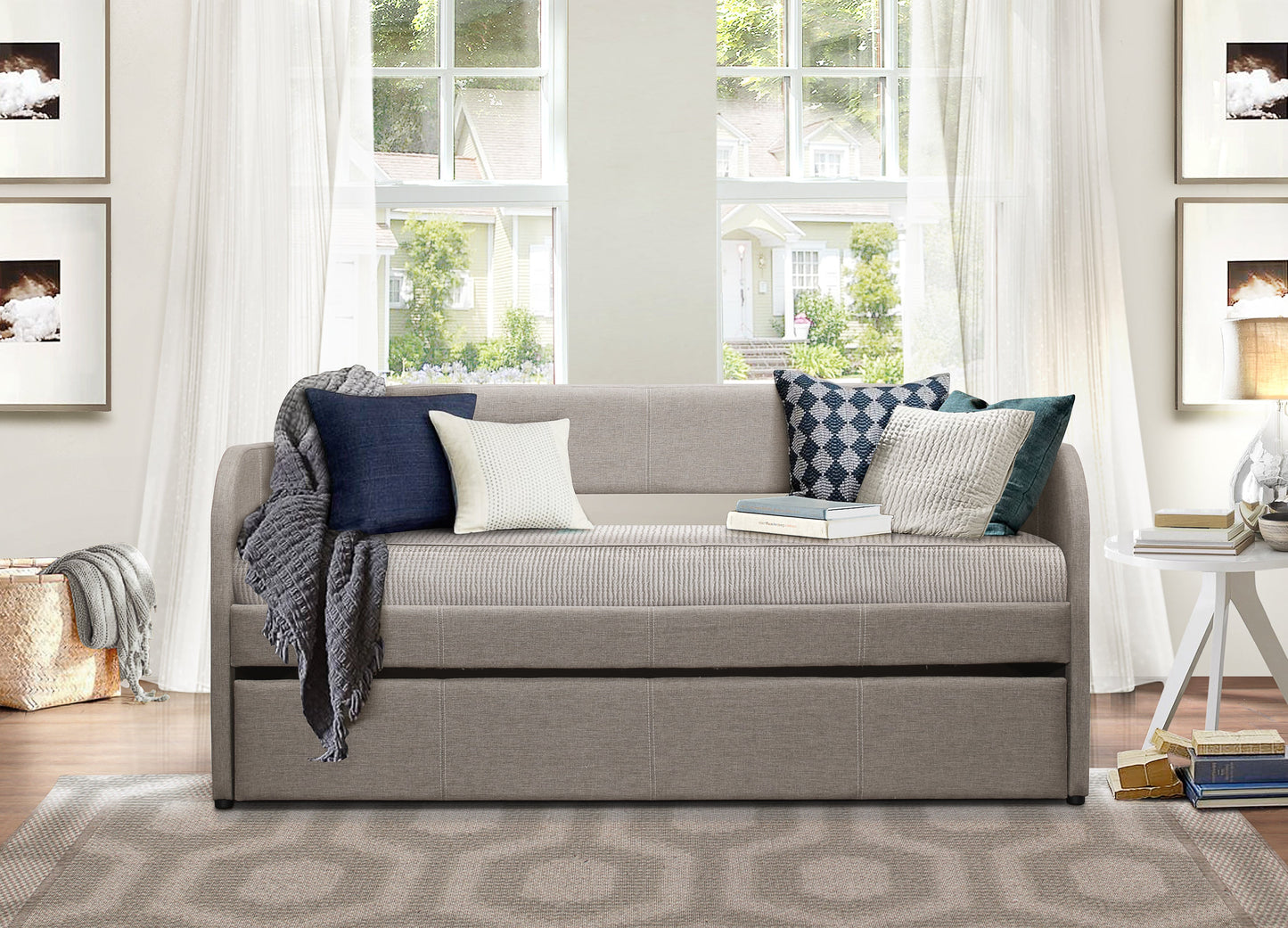 Roland Gray Daybed with Trundle - SET | 4950GY-A | 4950GY-B - Luna Furniture - Dallas Store