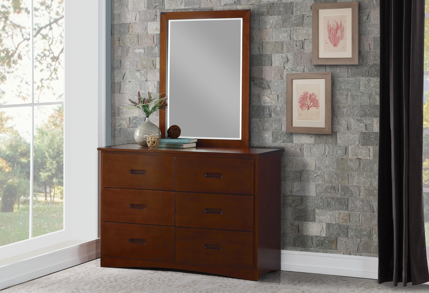 Rowe Dark Cherry Dresser - B2013DC-5 - Luna Furniture - Dallas Store