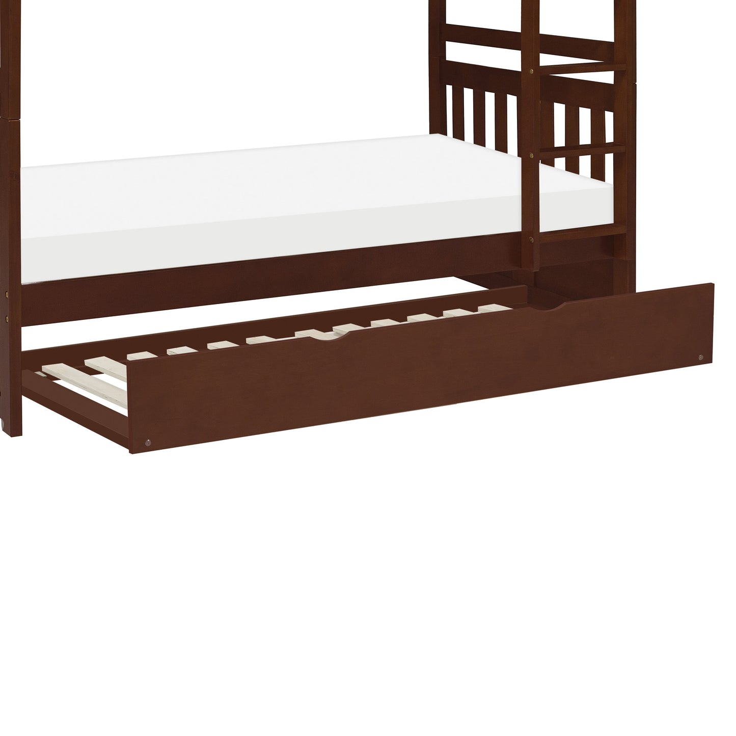 Rowe Dark Cherry Full/Full Bunk Bed with Twin Trundle - SET | B2013FFDC-1 | B2013FFDC-2 | B2013FFDC-SL | B2013DC-R - Luna Furniture - Dallas Store