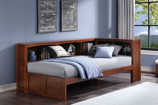 Rowe Dark Cherry Twin Bookcase Corner Bed - SET | B2013BCDC-1 | B2013BCDC-2 | B2013BCDC-BC - Luna Furniture - Dallas Store