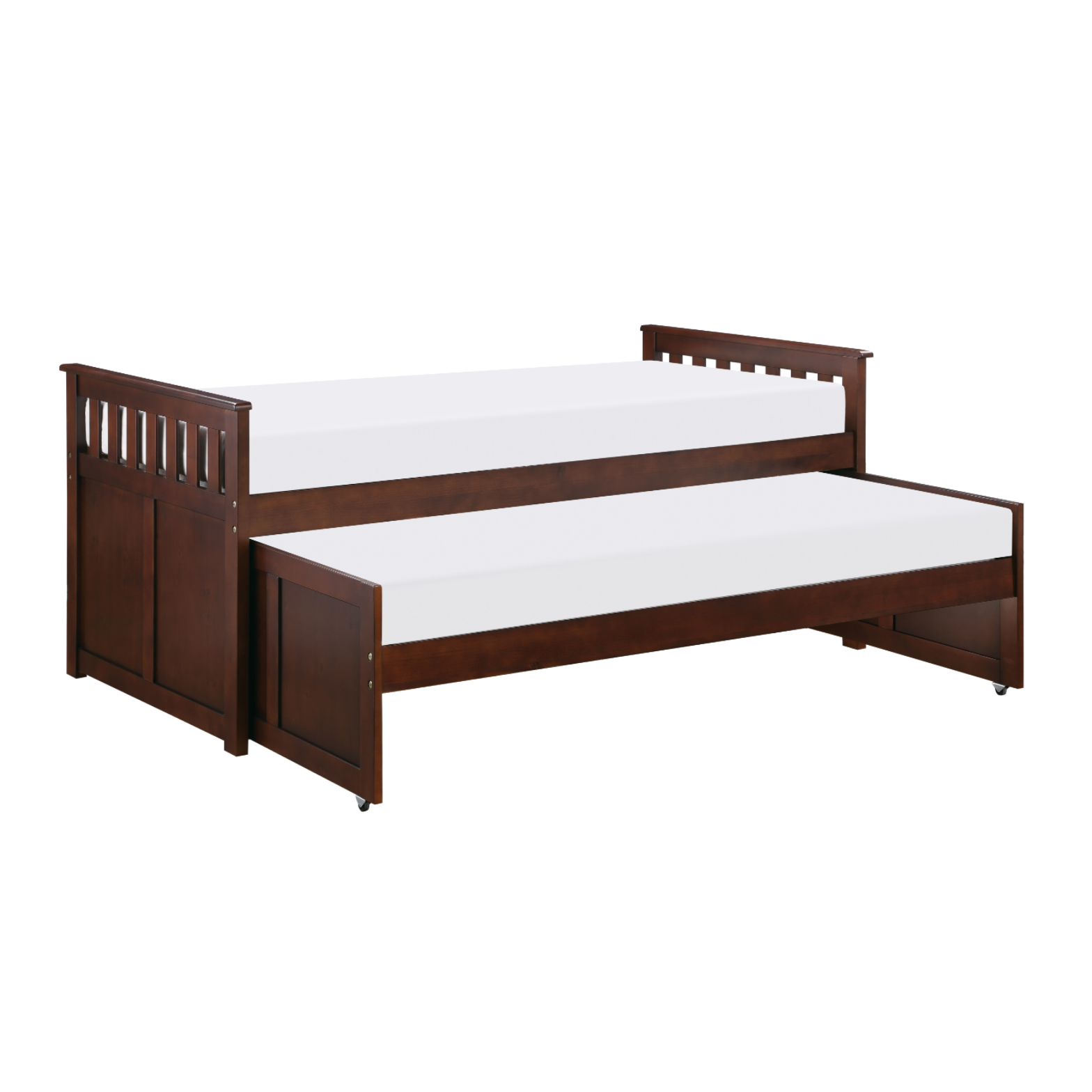 Rowe Dark Cherry Twin/Twin Bed - SET | B2013RTDC-1 | B2013RTDC-2 | B2013RTDC-SL - Luna Furniture - Dallas Store