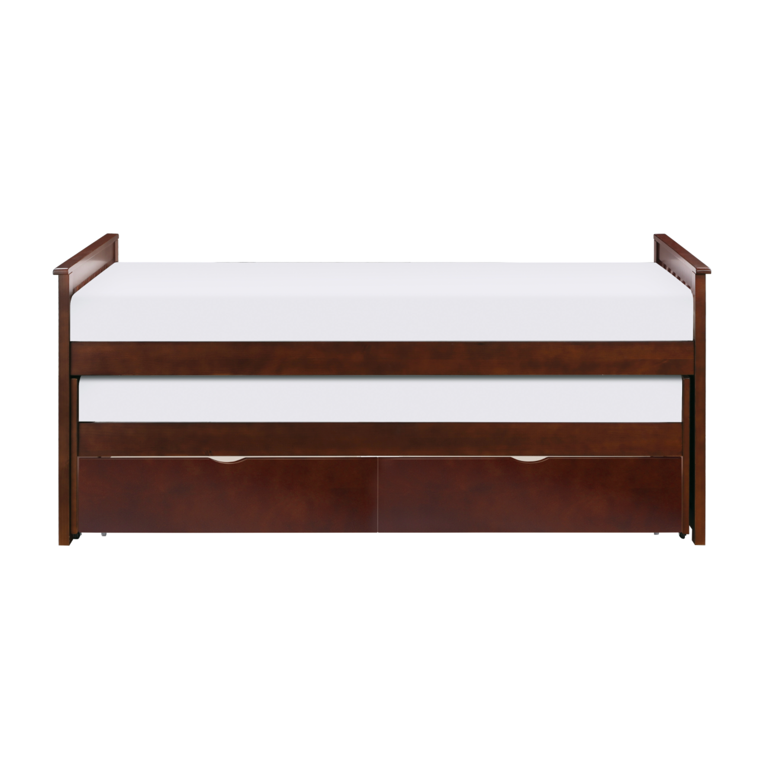 Rowe Dark Cherry Twin/Twin Bed with Storage Boxes - SET | B2013RTDC-1 | B2013RTDC-2 | B2013RTDC-SL | B2013DC-T - Luna Furniture - Dallas Store