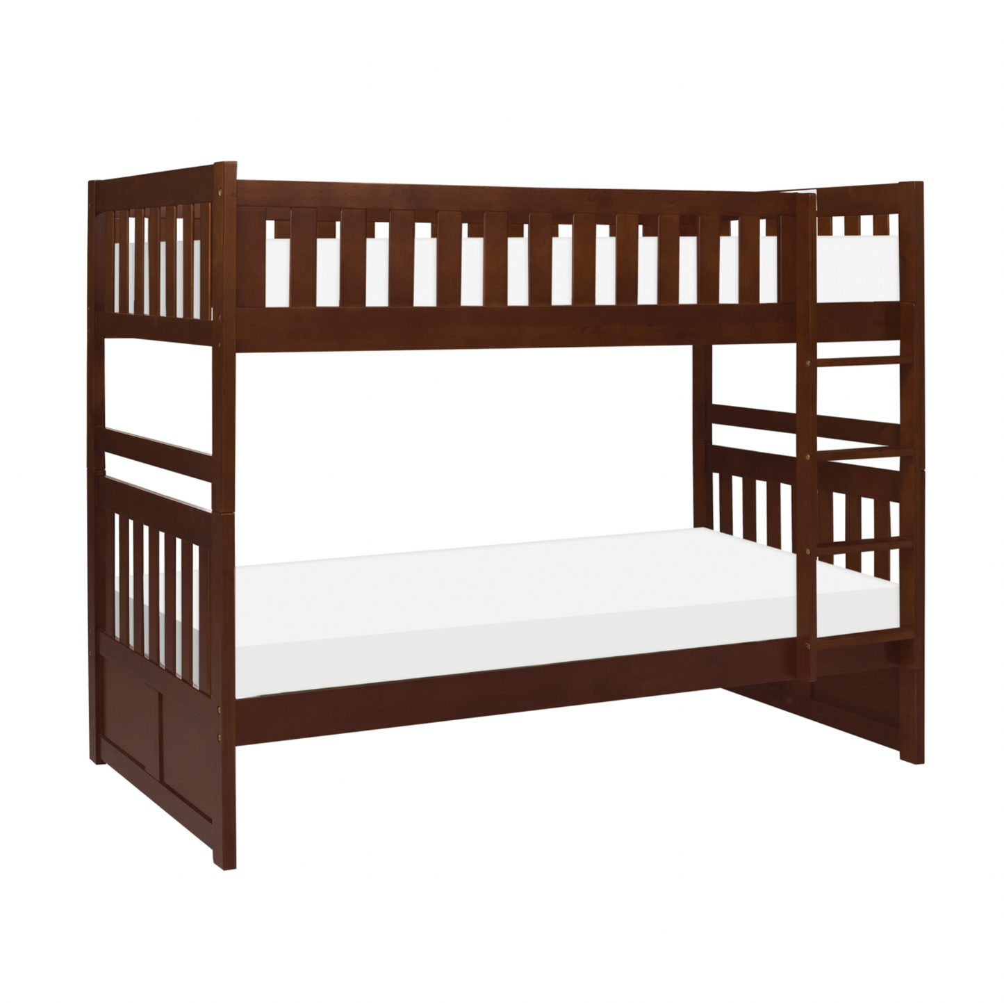 Rowe Dark Cherry Twin/Twin Bunk Bed - SET | B2013DC-1 | B2013DC-2 | B2013DC-SL - Luna Furniture - Dallas Store
