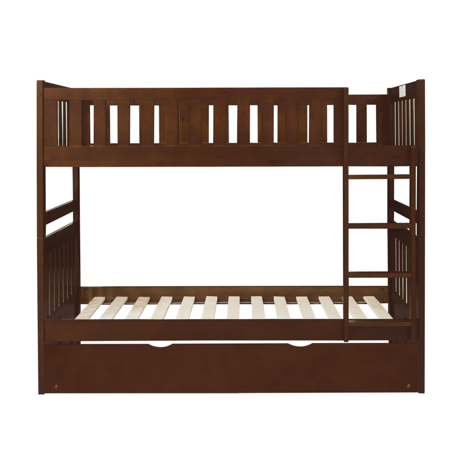 Rowe Dark Cherry Twin/Twin Bunk Bed with Twin Trundle - SET | B2013DC-1 | B2013DC-2 | B2013DC-SL | B2013DC-R - Luna Furniture - Dallas Store