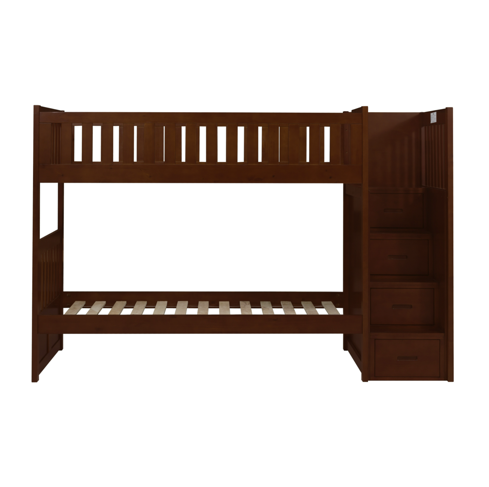 Rowe Dark Cherry Twin/Twin Step Bunk Bed - SET | B2013SBDC-1 | B2013SBDC-2 | B2013SBDC-3 | B2013SBDC-SL - Luna Furniture - Dallas Store