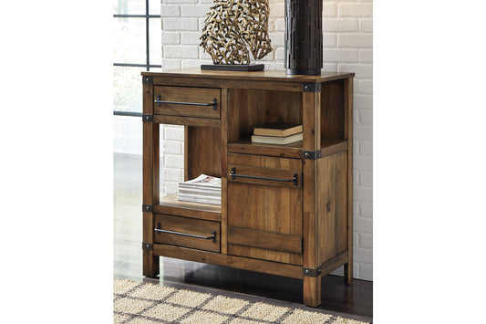 Roybeck Light Brown/Bronze Accent Cabinet - T411-40 - Luna Furniture - Dallas Store