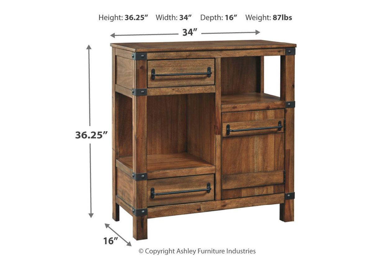 Roybeck Light Brown/Bronze Accent Cabinet - T411-40 - Luna Furniture - Dallas Store
