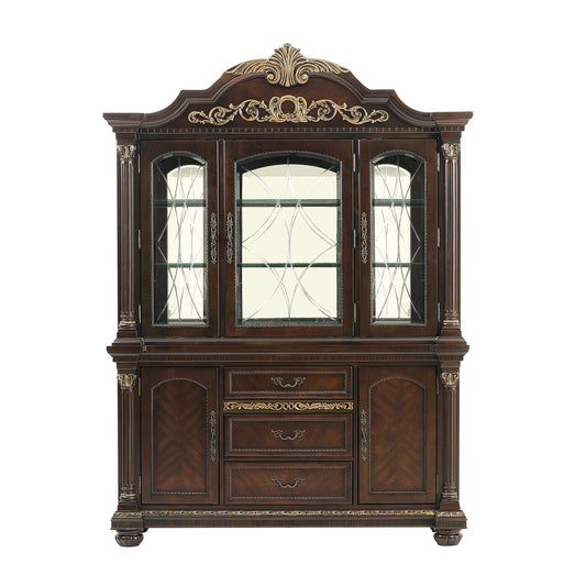 Russian Hill Warm Cherry Buffet & Hutch - SET | 1808-55 | 1808-50 - Luna Furniture - Dallas Store