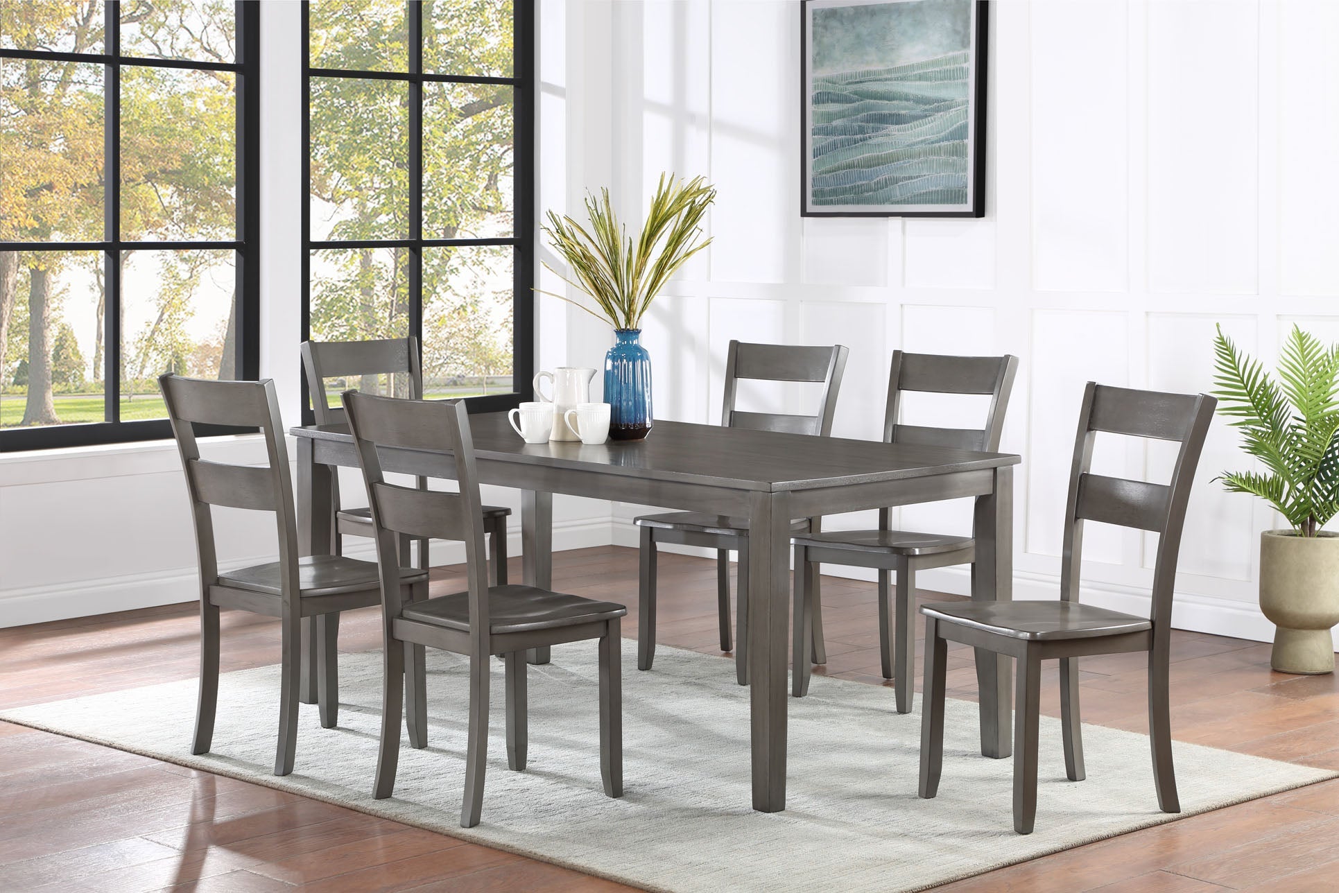 Ryan Gray Dining Set - SET | 2265T-3672 | 2265S(2) - Luna Furniture - Dallas Store