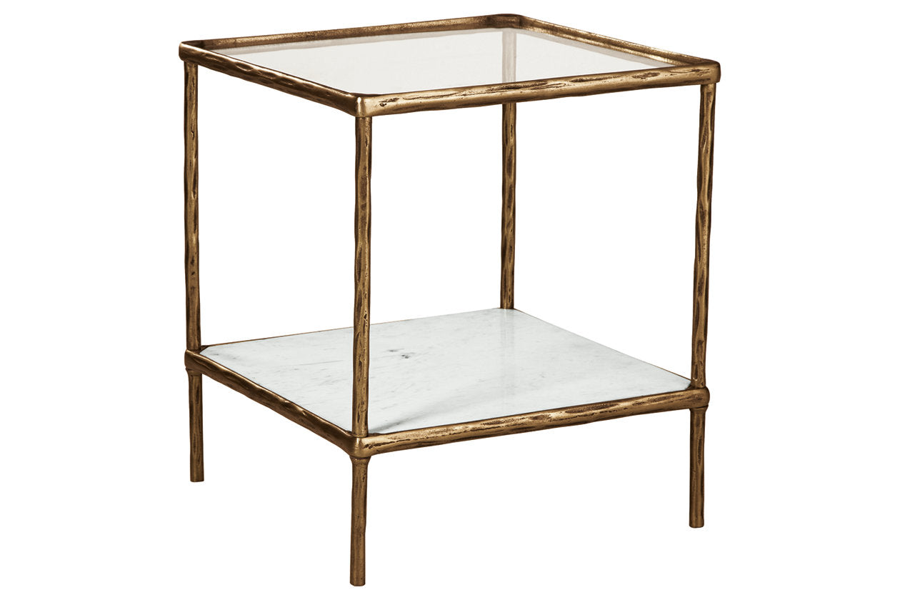 Ryandale Antique Brass Finish Accent Table - A4000442 - Luna Furniture - Dallas Store