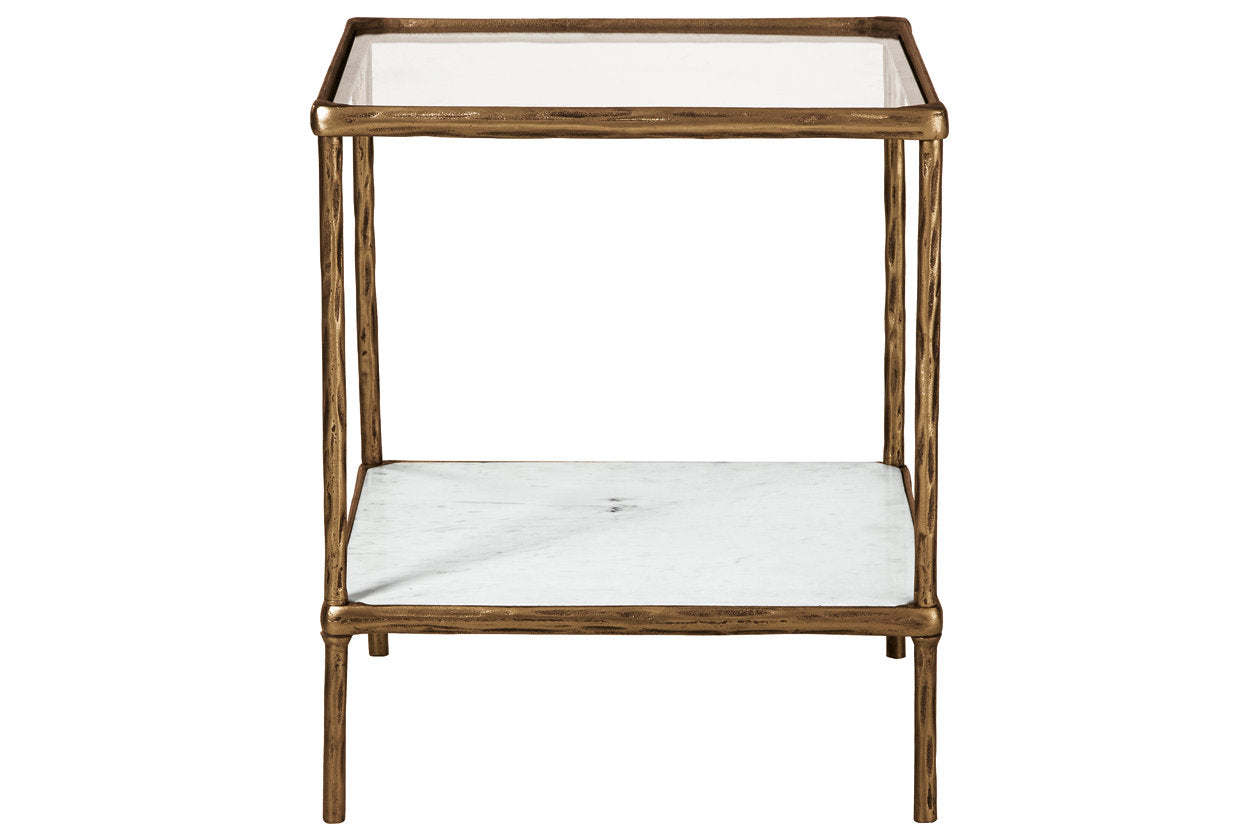 Ryandale Antique Brass Finish Accent Table - A4000442 - Luna Furniture - Dallas Store
