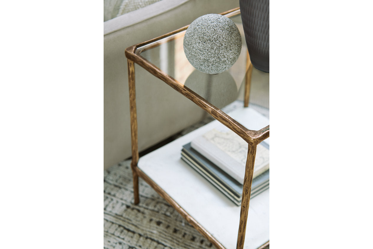 Ryandale Antique Brass Finish Accent Table - A4000442 - Luna Furniture - Dallas Store