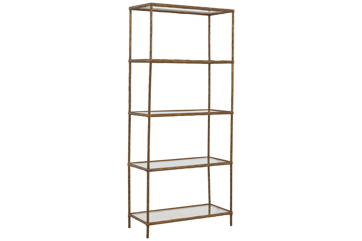 Ryandale Antique Brass Finish Bookcase - A4000441 - Luna Furniture - Dallas Store