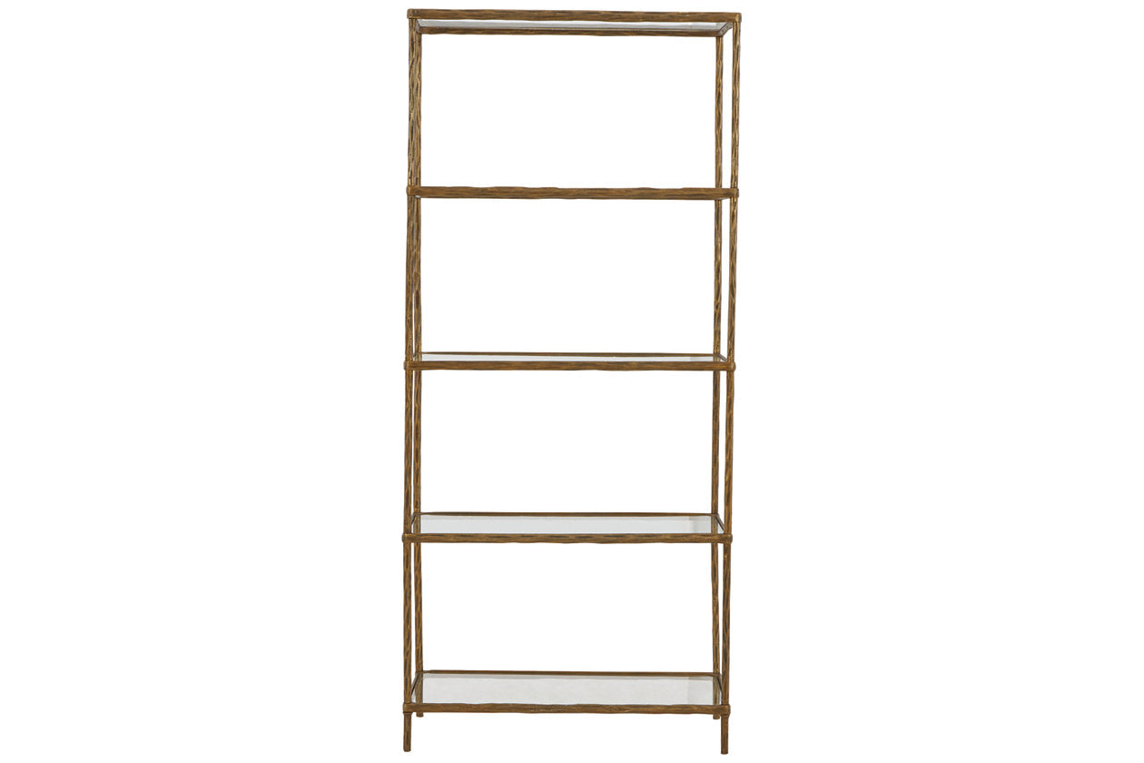 Ryandale Antique Brass Finish Bookcase - A4000441 - Luna Furniture - Dallas Store