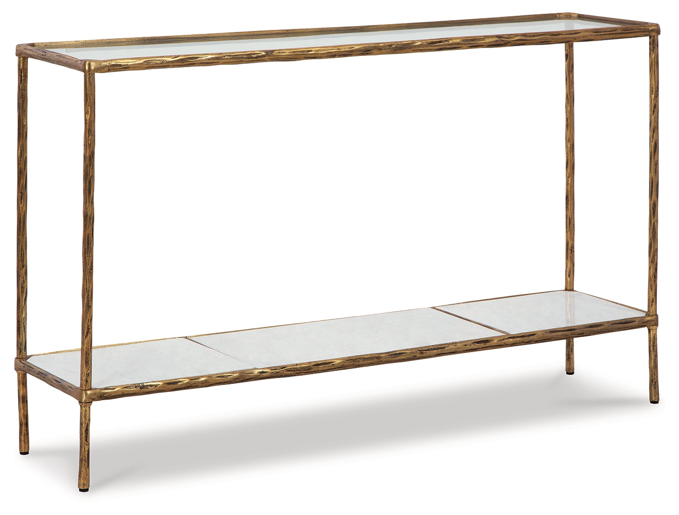 Ryandale Antique Brass Finish Console Sofa Table - A4000443 - Luna Furniture - Dallas Store