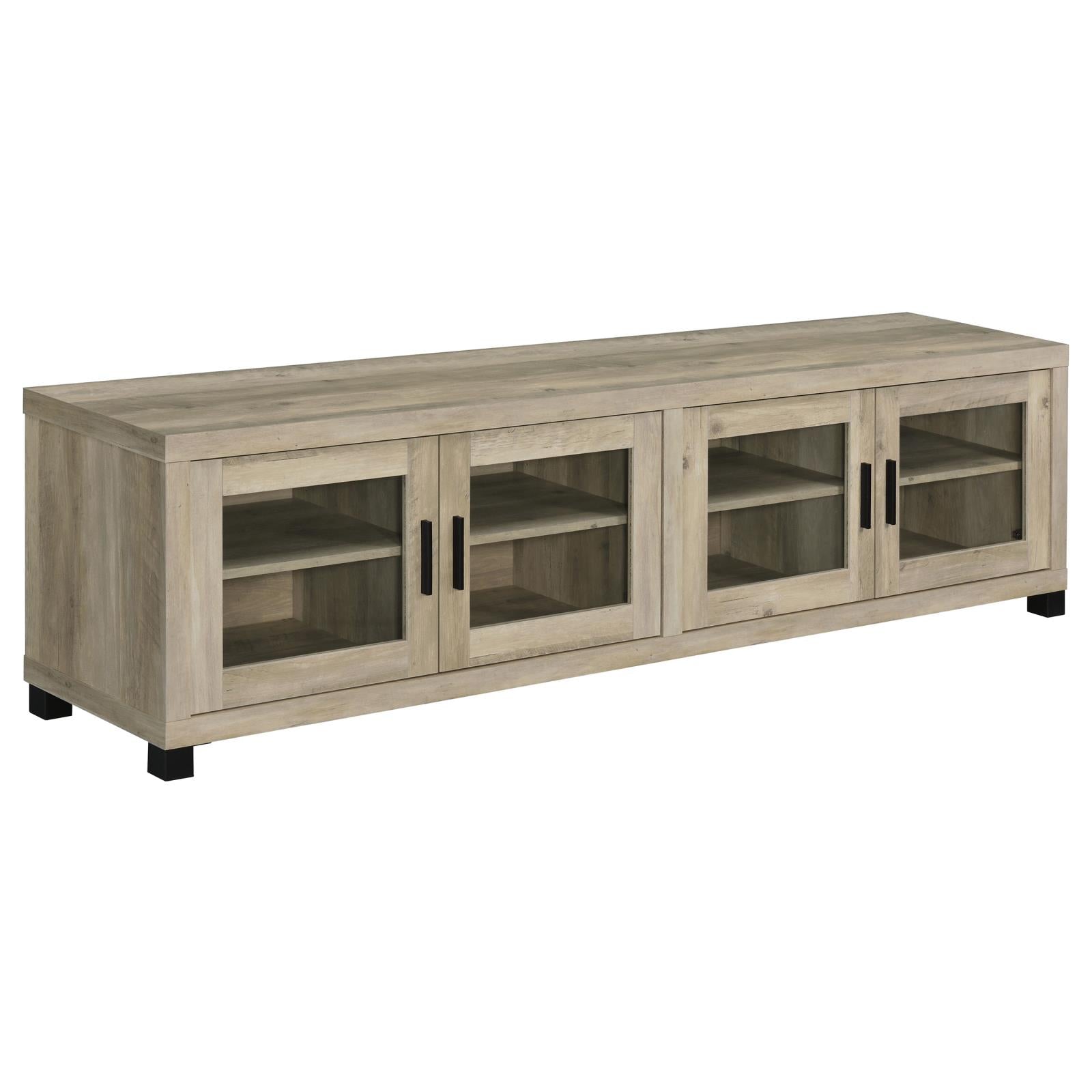 Sachin Rectangular TV Console with Glass Doors - 736283 - Luna Furniture - Dallas Store