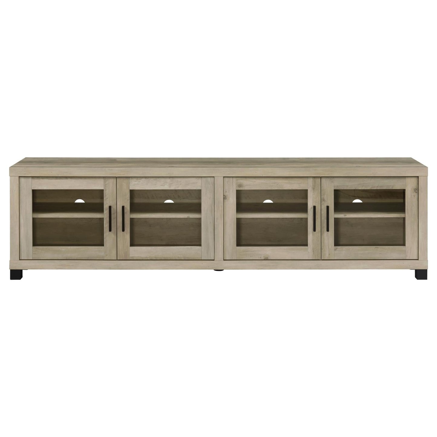 Sachin Rectangular TV Console with Glass Doors - 736283 - Luna Furniture - Dallas Store