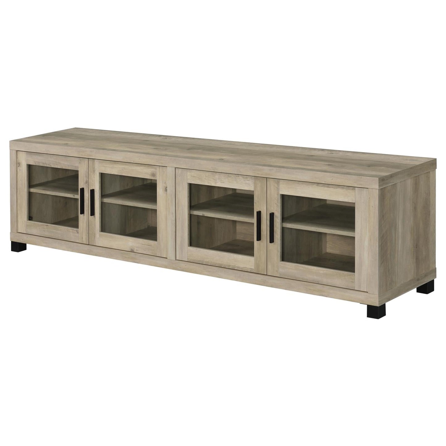 Sachin Rectangular TV Console with Glass Doors - 736283 - Luna Furniture - Dallas Store