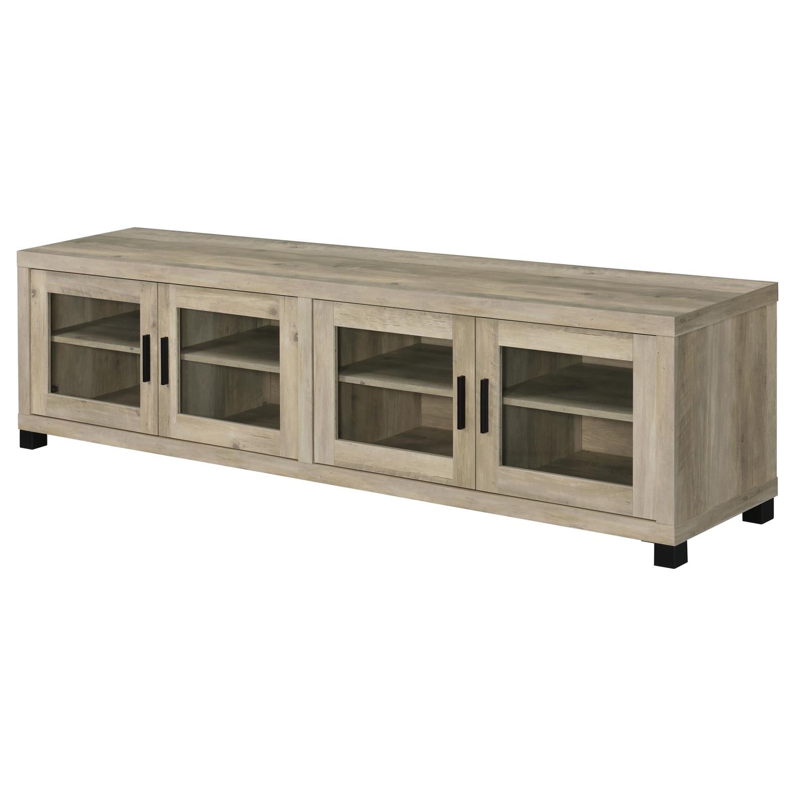 Sachin Rectangular TV Console with Glass Doors - 736283 - Luna Furniture - Dallas Store