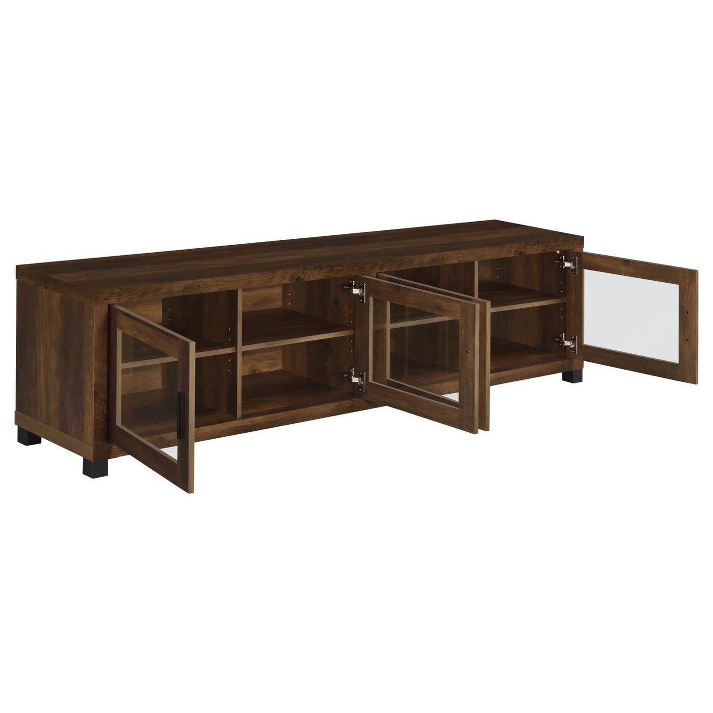Sachin Rectangular TV Console with Glass Doors - 736293 - Luna Furniture - Dallas Store