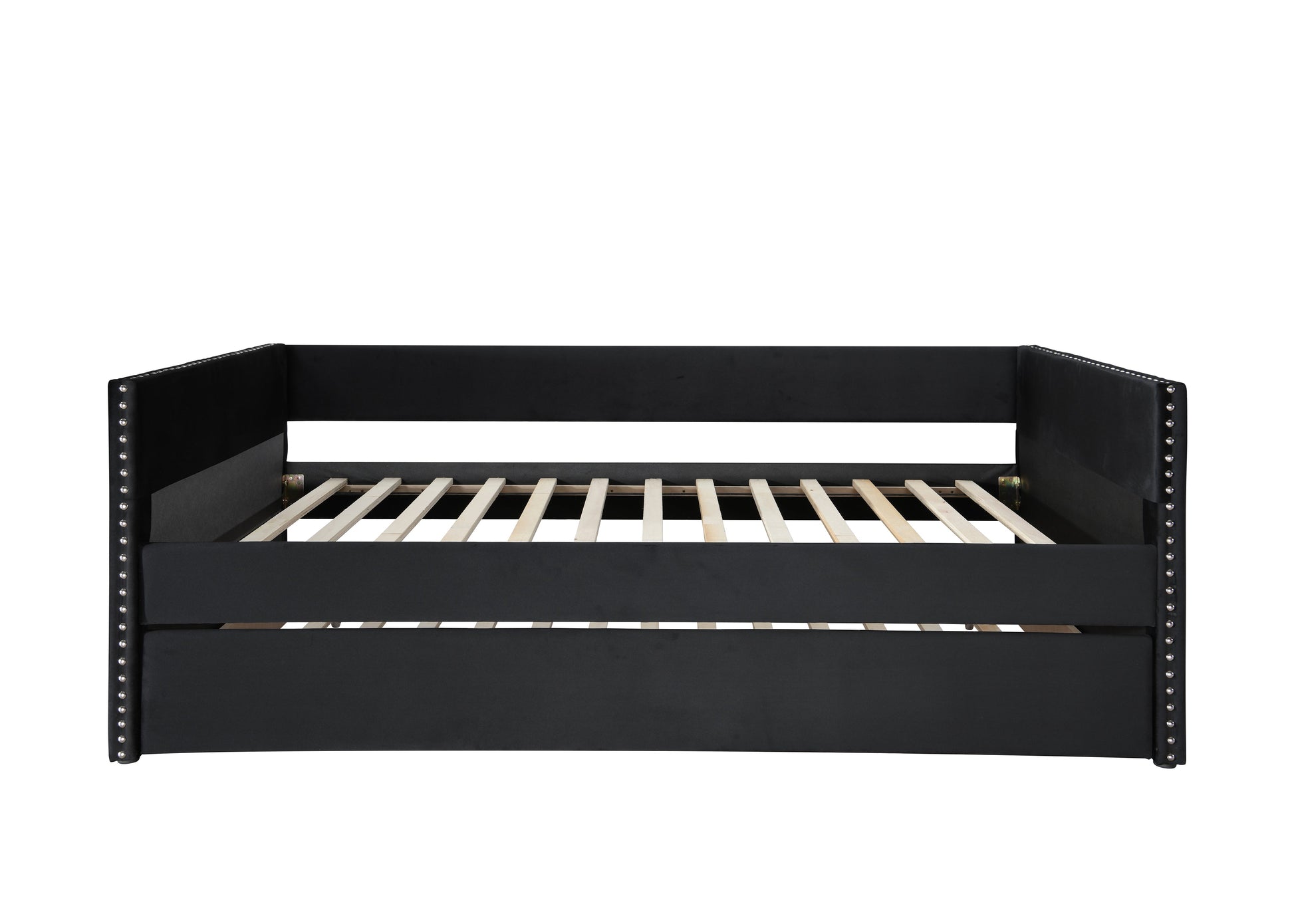 Sadie Black Velvet Twin Daybed - SET | 5321BK-ARM | 5321BK-BACK - Luna Furniture - Dallas Store