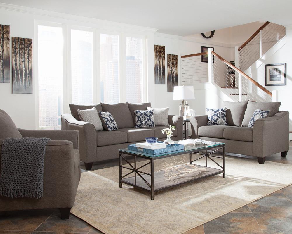 Salizar Flared Arm Chair Gray - 506023 - Luna Furniture - Dallas Store