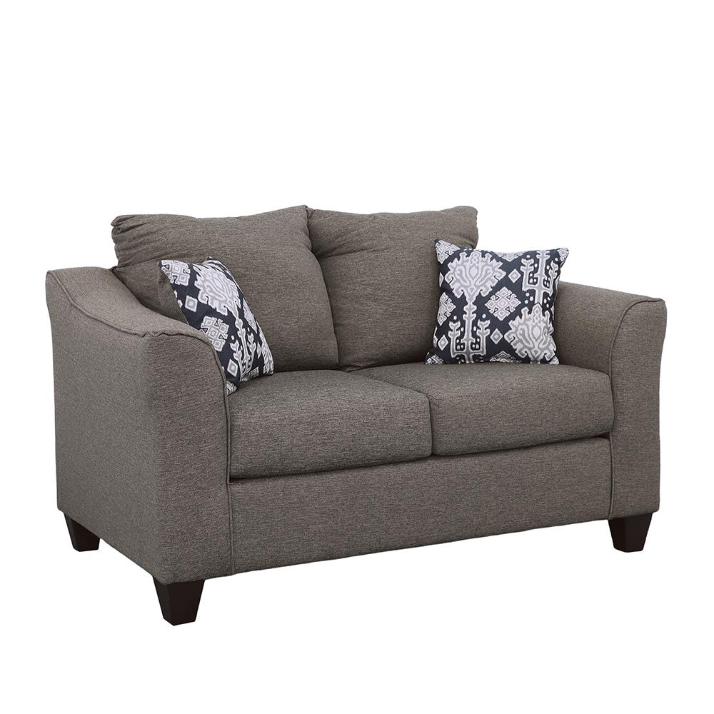 Salizar Flared Arm Loveseat Gray - 506022 - Luna Furniture - Dallas Store
