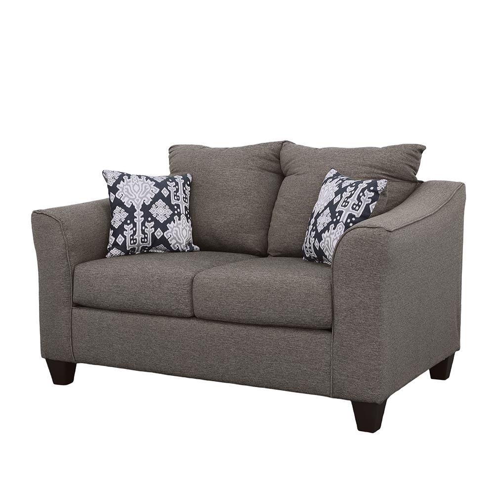 Salizar Flared Arm Loveseat Gray - 506022 - Luna Furniture - Dallas Store