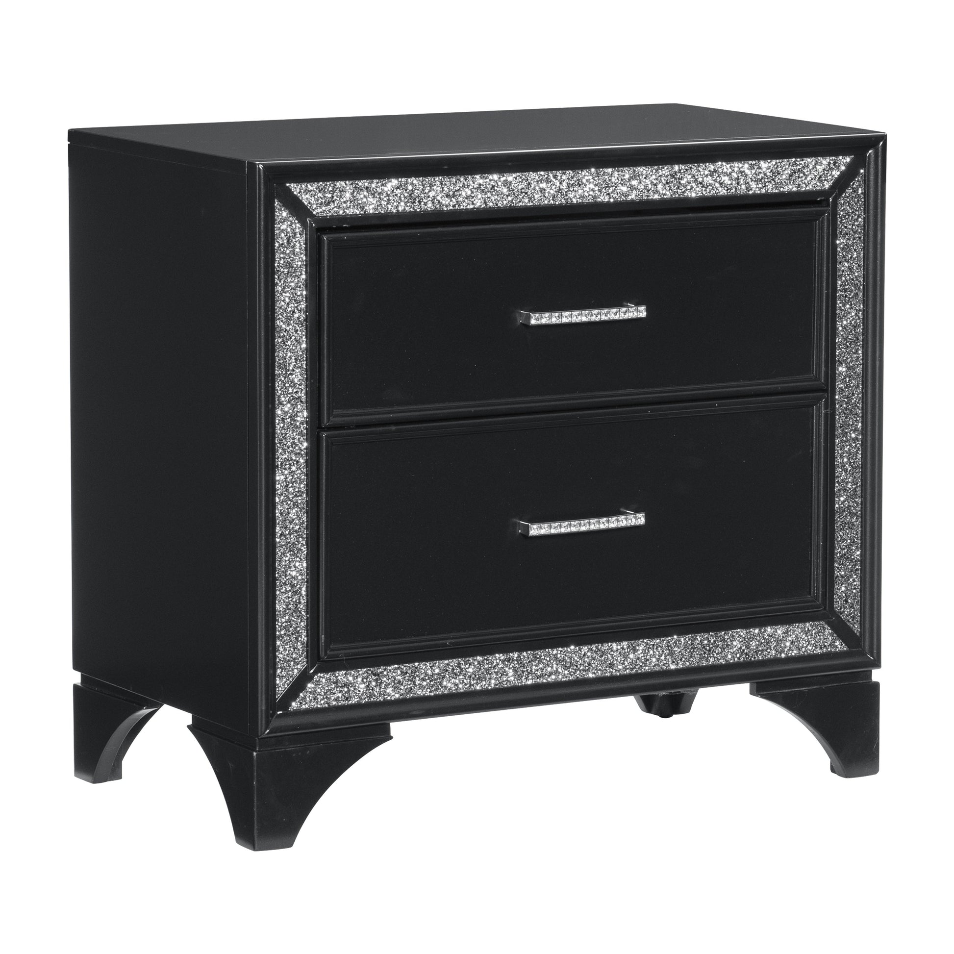Salon Black Nightstand - 1572BK-4 - Luna Furniture - Dallas Store