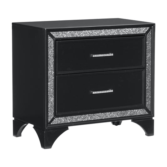 Salon Black Nightstand - 1572BK-4 - Luna Furniture - Dallas Store
