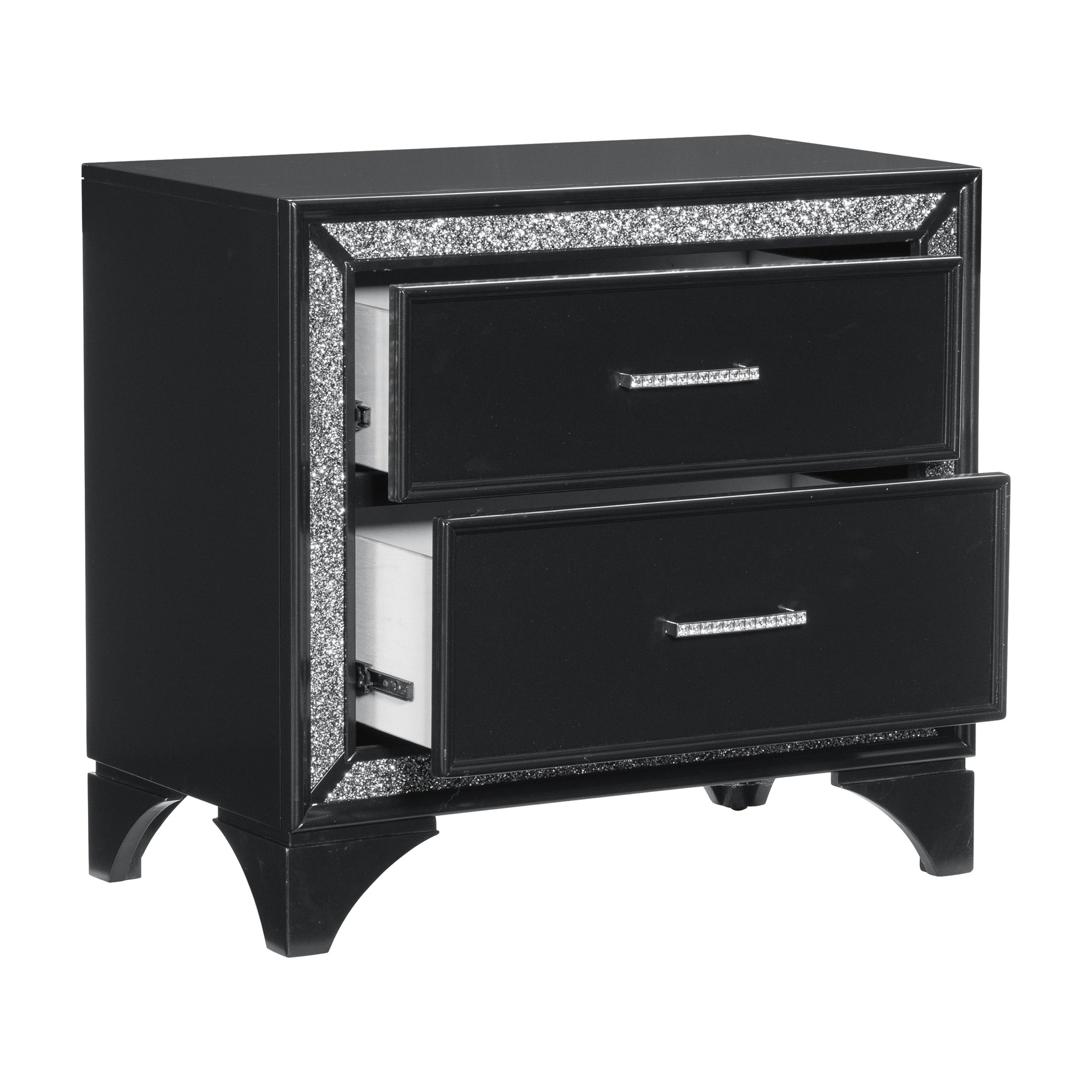 Salon Black Nightstand - 1572BK-4 - Luna Furniture - Dallas Store