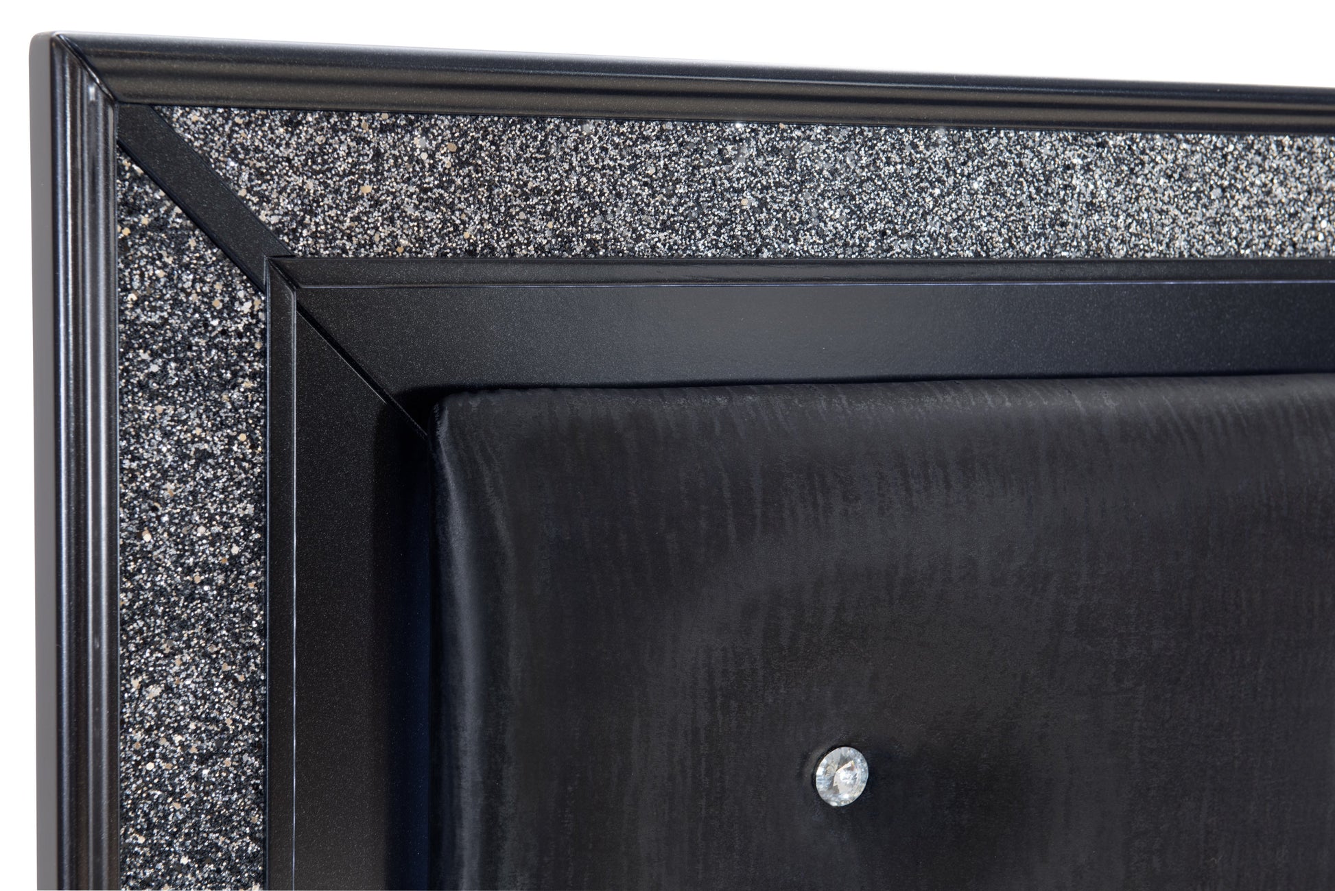Salon Black Queen LED Upholstered Panel Bed - SET | 1572BK-1 | 1572BK-2 | 1572BK-3 - Luna Furniture - Dallas Store