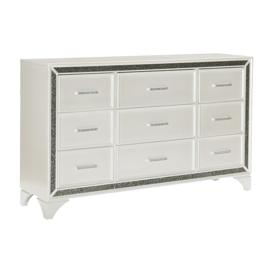 Salon White Dresser - 1572W-5 - Luna Furniture - Dallas Store