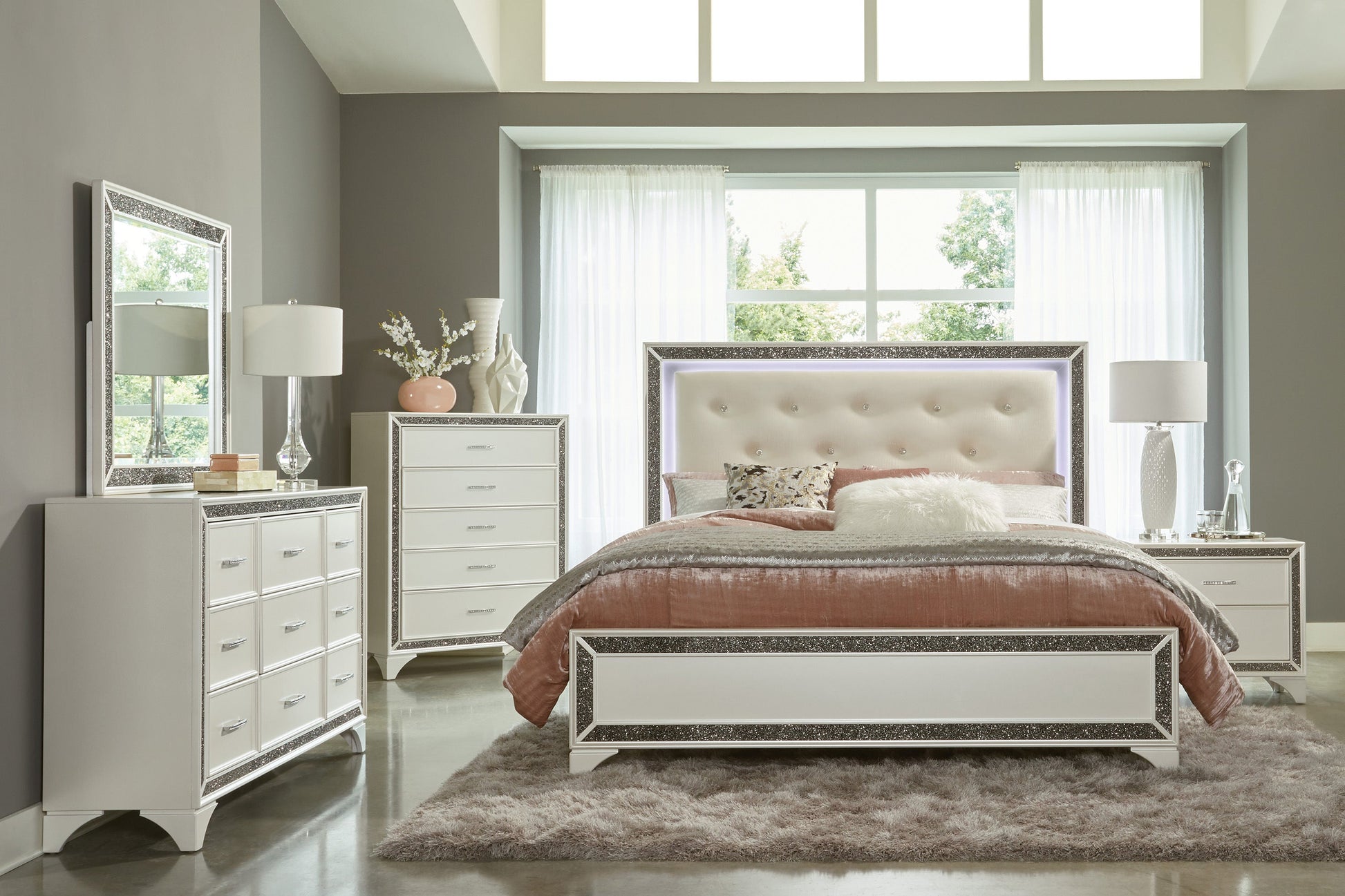 Salon White Nightstand - 1572W-4 - Luna Furniture - Dallas Store
