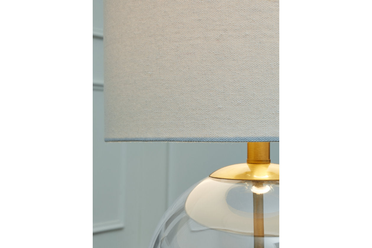 Samder Clear/Brass Finish Table Lamp - L430744 - Luna Furniture - Dallas Store