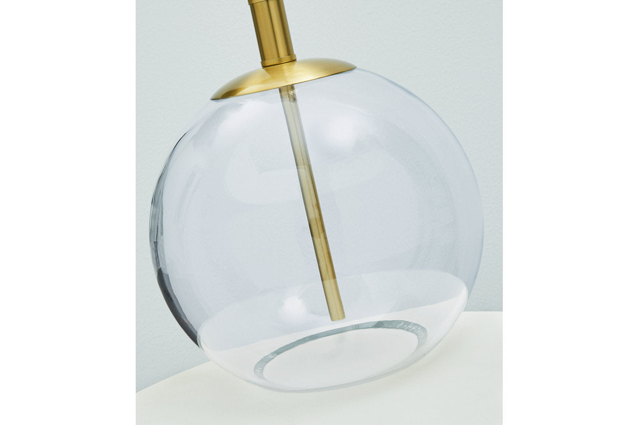 Samder Clear/Brass Finish Table Lamp - L430744 - Luna Furniture - Dallas Store