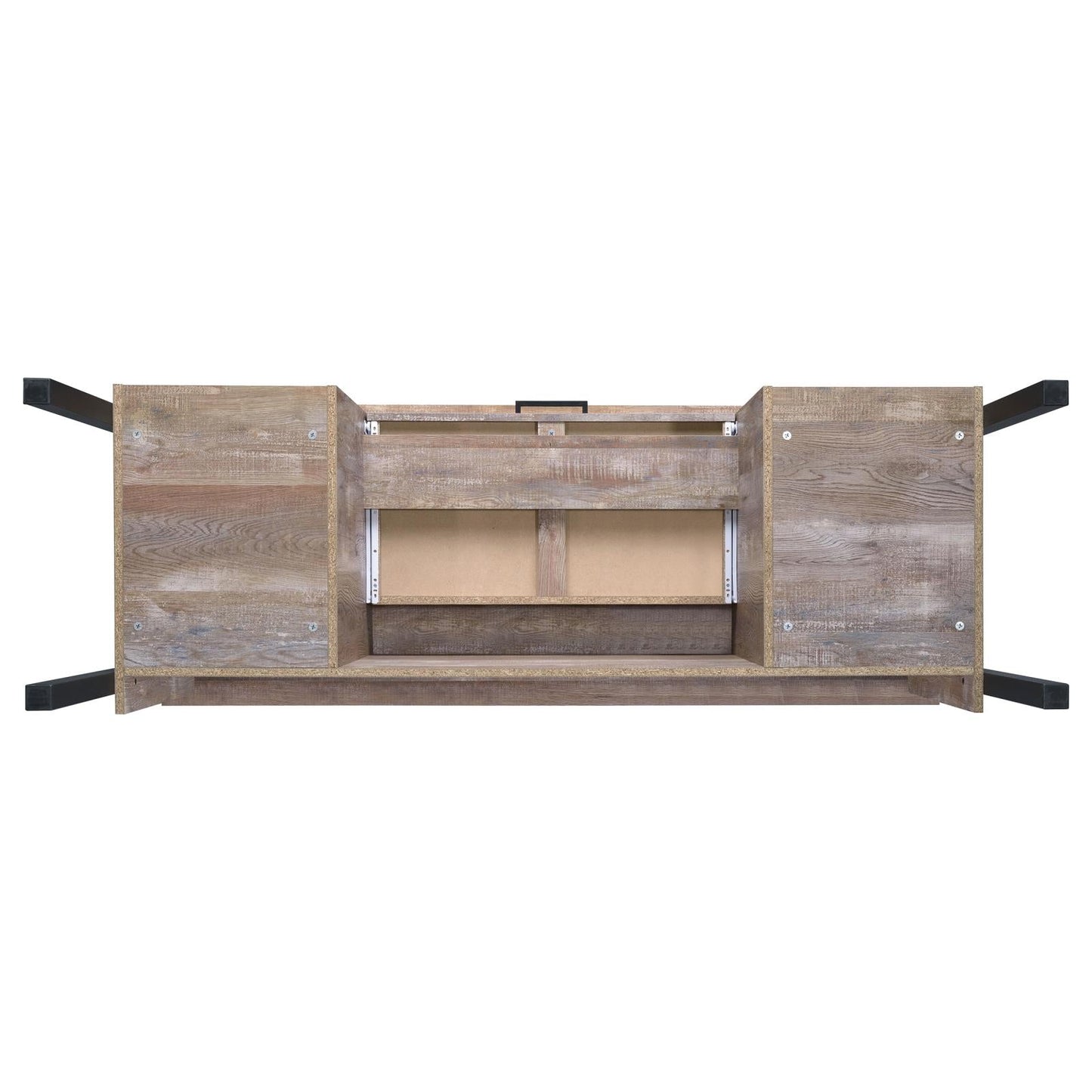 Samson Weathered Oak 4-Drawer Office Desk - 801950 - Luna Furniture - Dallas Store