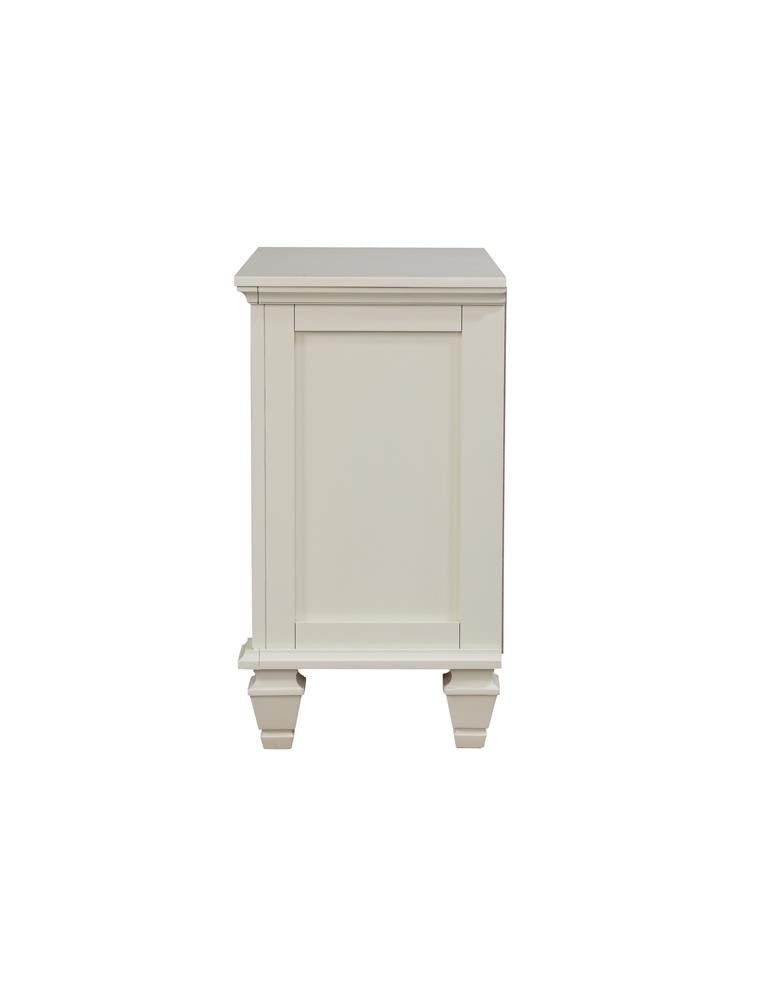 Sandy Beach 3-Drawer Nightstand White - 201302 - Luna Furniture - Dallas Store