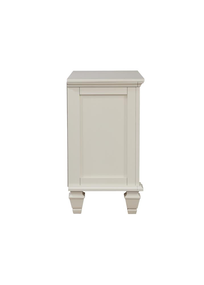 Sandy Beach 3-Drawer Nightstand White - 201302 - Luna Furniture - Dallas Store