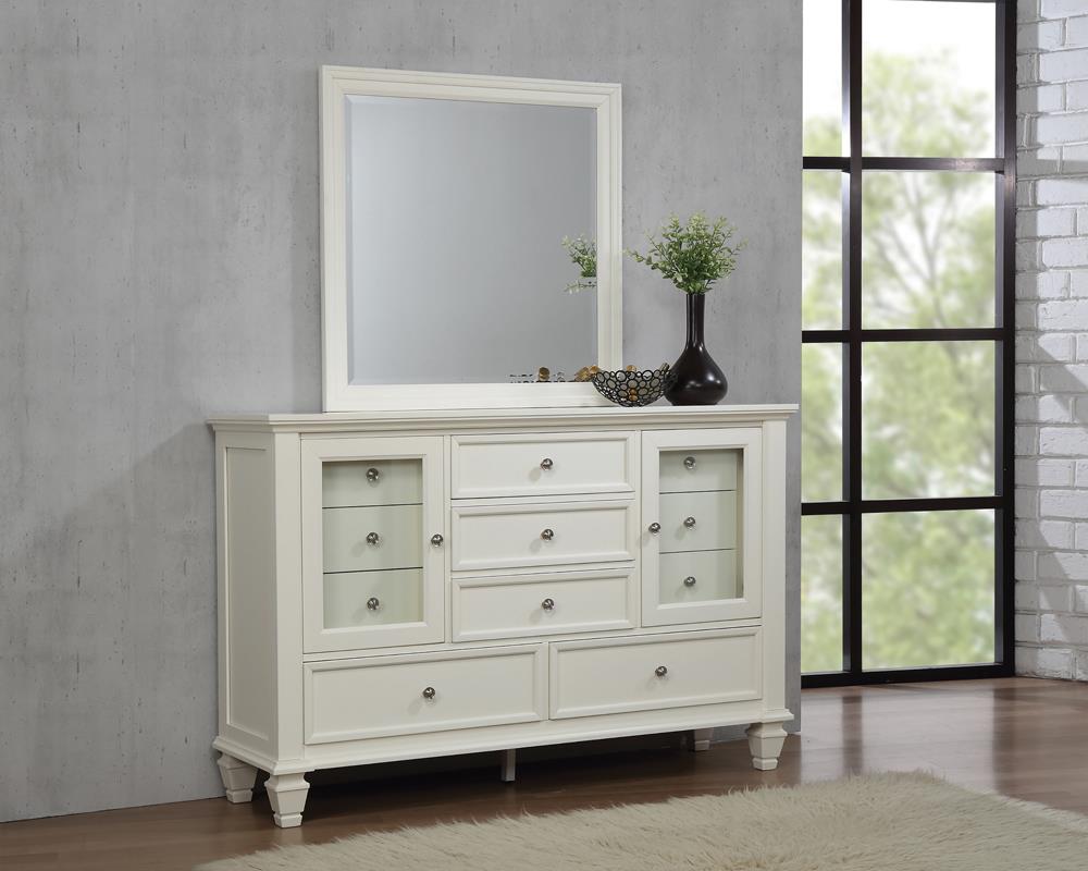 Sandy Beach White 11-Drawer Rectangular Dresser - 201303 - Luna Furniture - Dallas Store