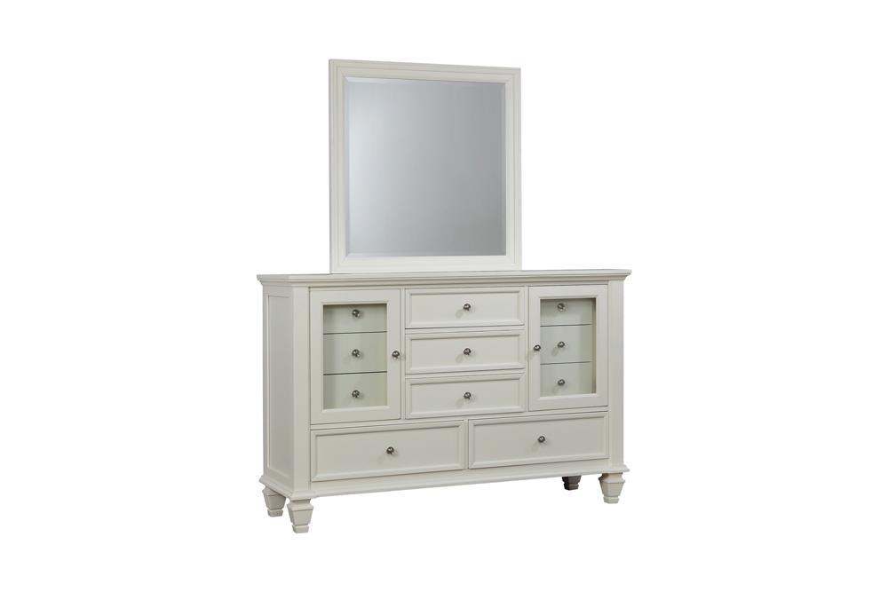 Sandy Beach White 11-Drawer Rectangular Dresser - 201303 - Luna Furniture - Dallas Store
