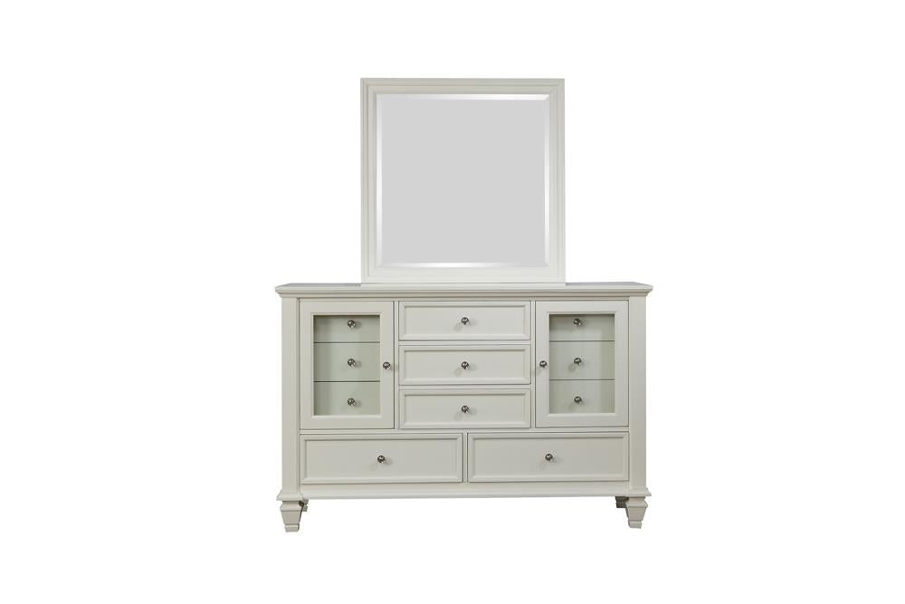 Sandy Beach White 11-Drawer Rectangular Dresser - 201303 - Luna Furniture - Dallas Store