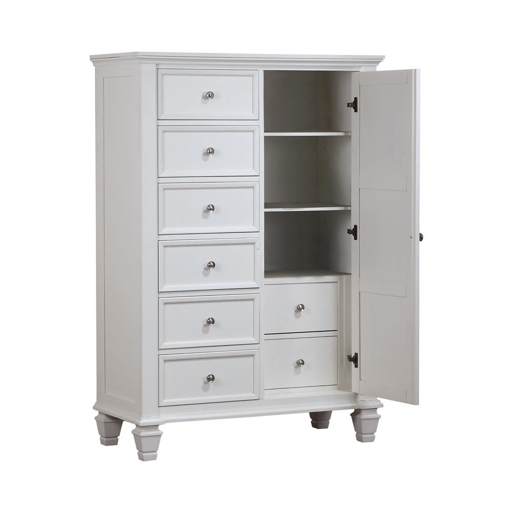 Sandy Beach White 8-Drawer Man's Chest Storage - 201308 - Luna Furniture - Dallas Store