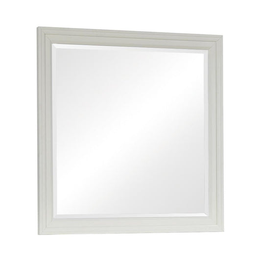 Sandy Beach White Rectangular Mirror - 201304 - Luna Furniture - Dallas Store