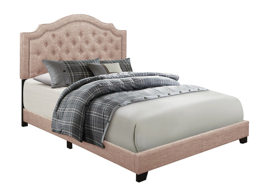 Sandy Beige Full Upholstered Bed - SH255FBGE-1 - Luna Furniture - Dallas Store