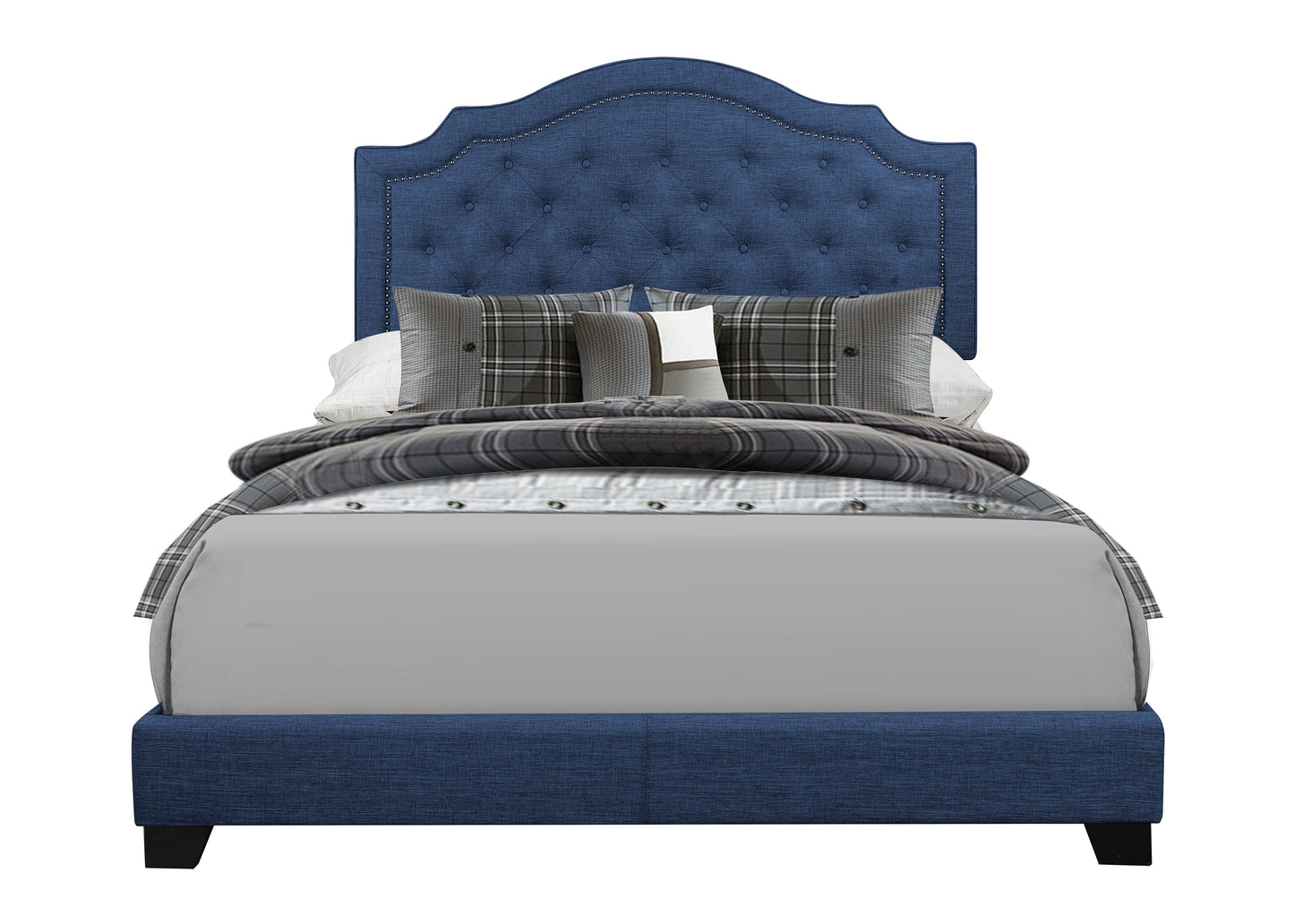 Sandy Blue Full Upholstered Bed - SH255FBLU-1 - Luna Furniture - Dallas Store